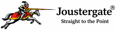 Joustergate Logo with Straight to the Point